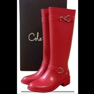 Cole Haan Rain Boots ☔️ Red ☔️ Size 7